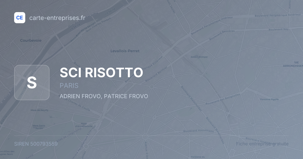 SCI RISOTTO — 500793559 — fiche entreprise