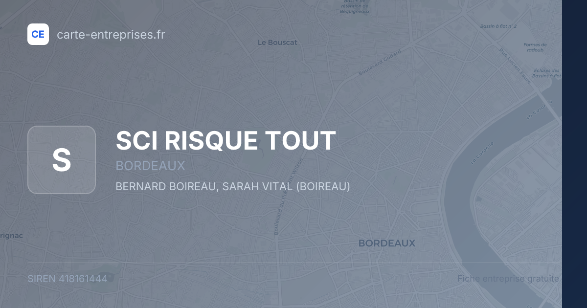 SCI RISQUE TOUT — 418161444 — fiche entreprise