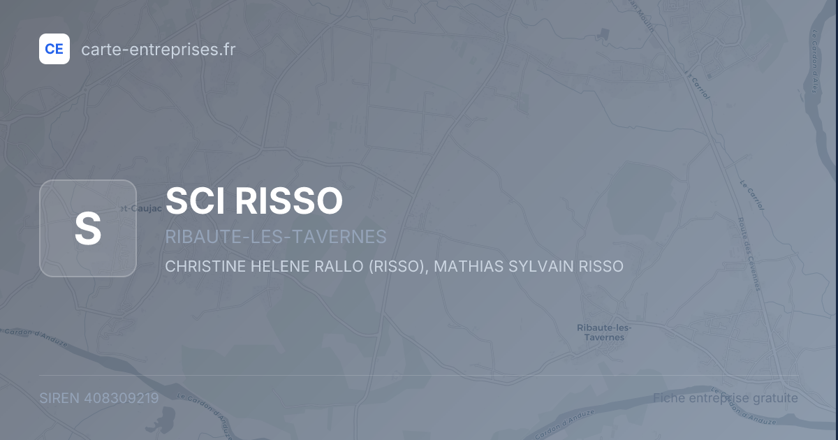 SCI RISSO — 408309219 — fiche entreprise