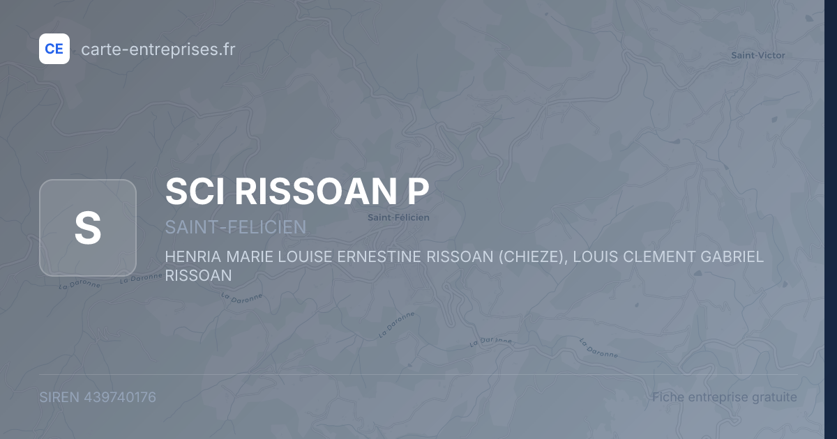 SCI RISSOAN P — 439740176 — fiche entreprise