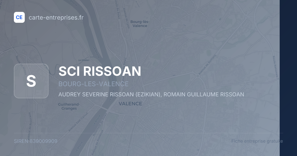 SCI RISSOAN — 839009909 — fiche entreprise