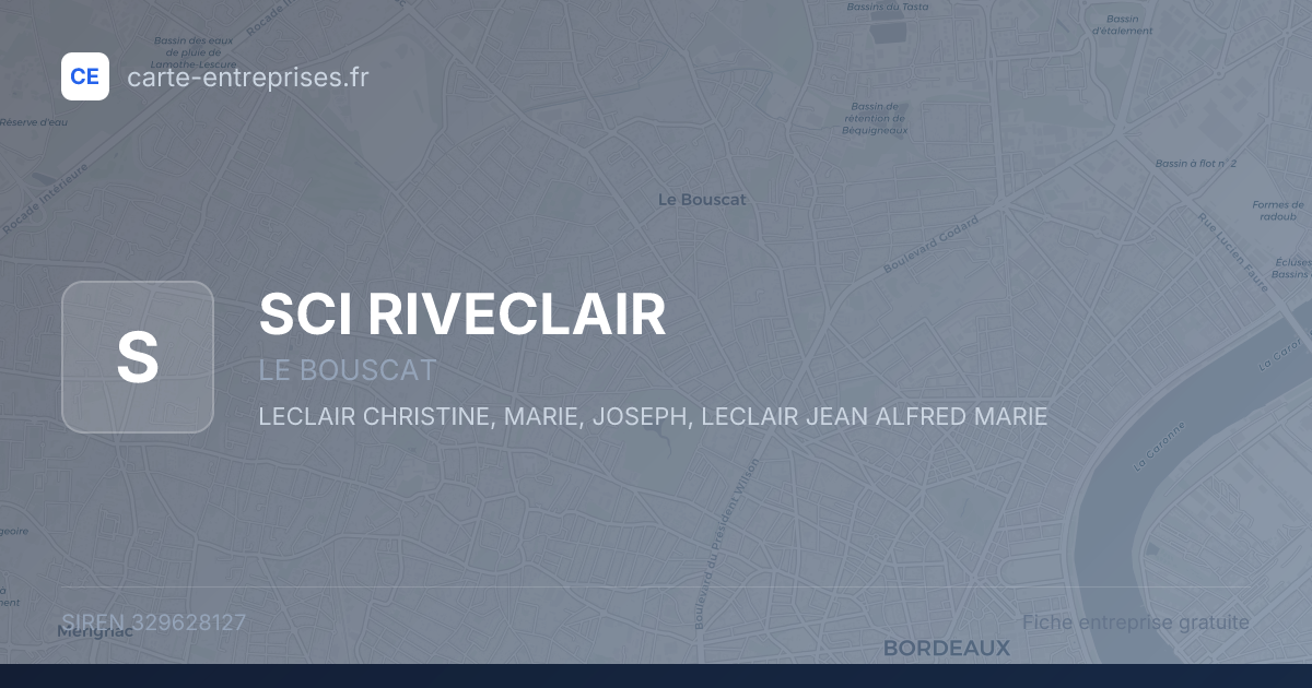 SCI RIVECLAIR — 329628127 — fiche entreprise