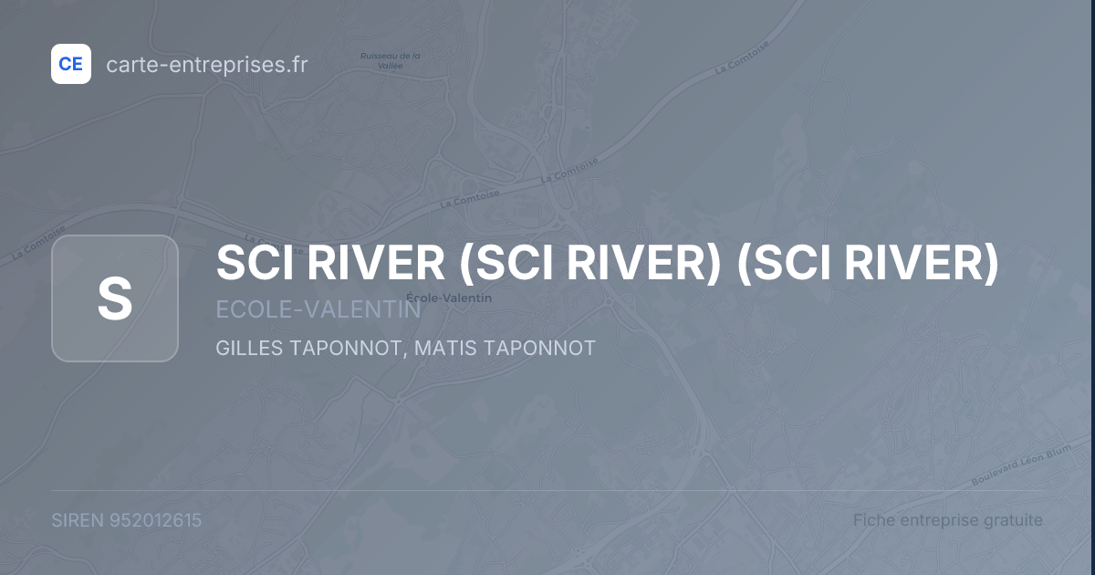 SCI RIVER (SCI RIVER) (SCI RIVER) — 952012615 — fiche entreprise
