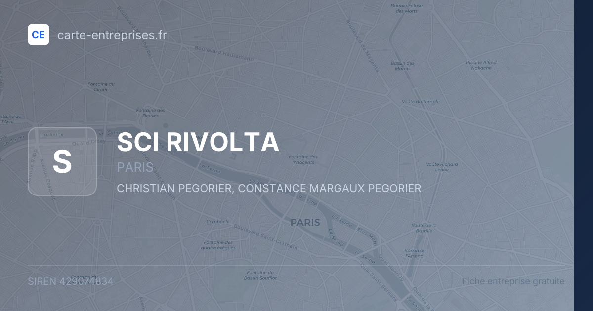 SCI RIVOLTA — 429074834 — fiche entreprise
