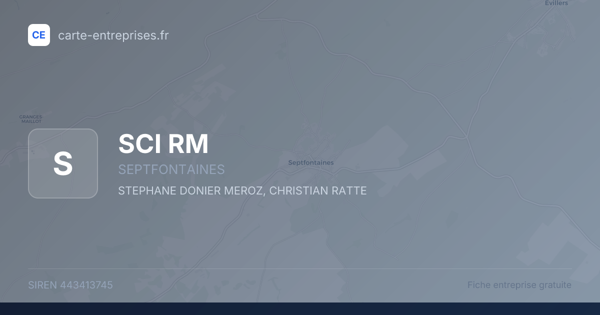 SCI RM — 443413745 — fiche entreprise