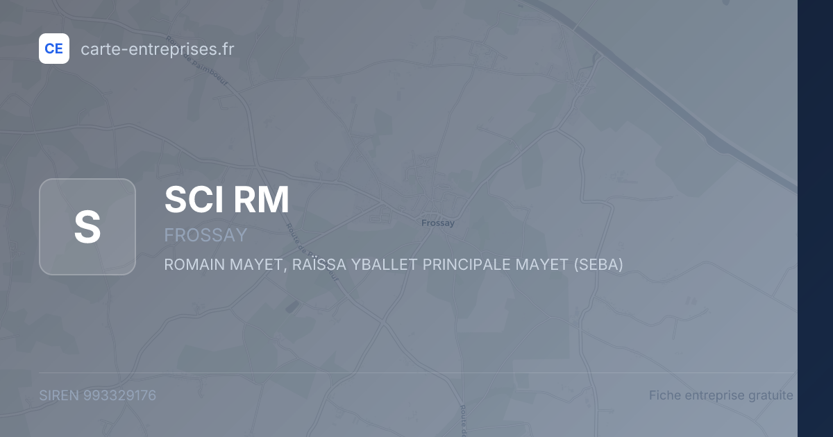 SCI RM — 993329176 — fiche entreprise
