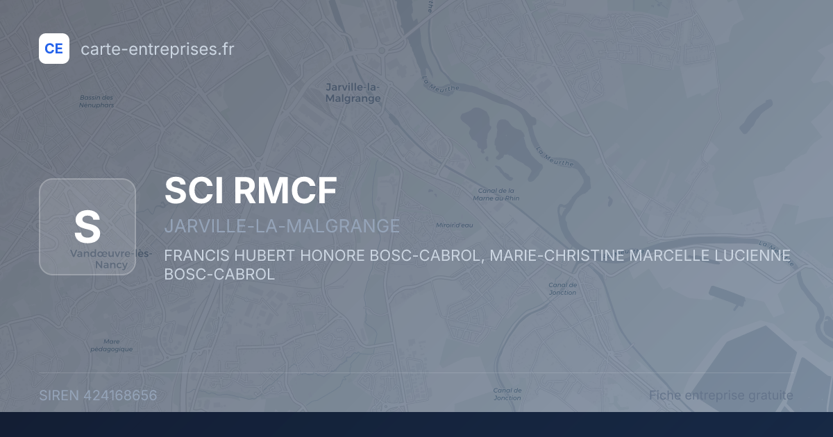 SCI RMCF — 424168656 — fiche entreprise