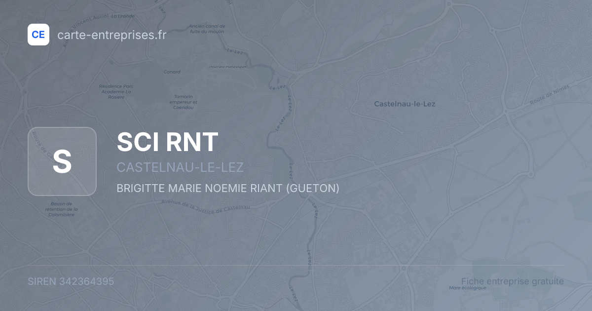 SCI RNT — 342364395 — fiche entreprise