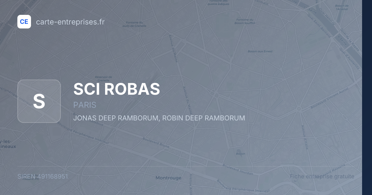 SCI ROBAS — 491168951 — fiche entreprise