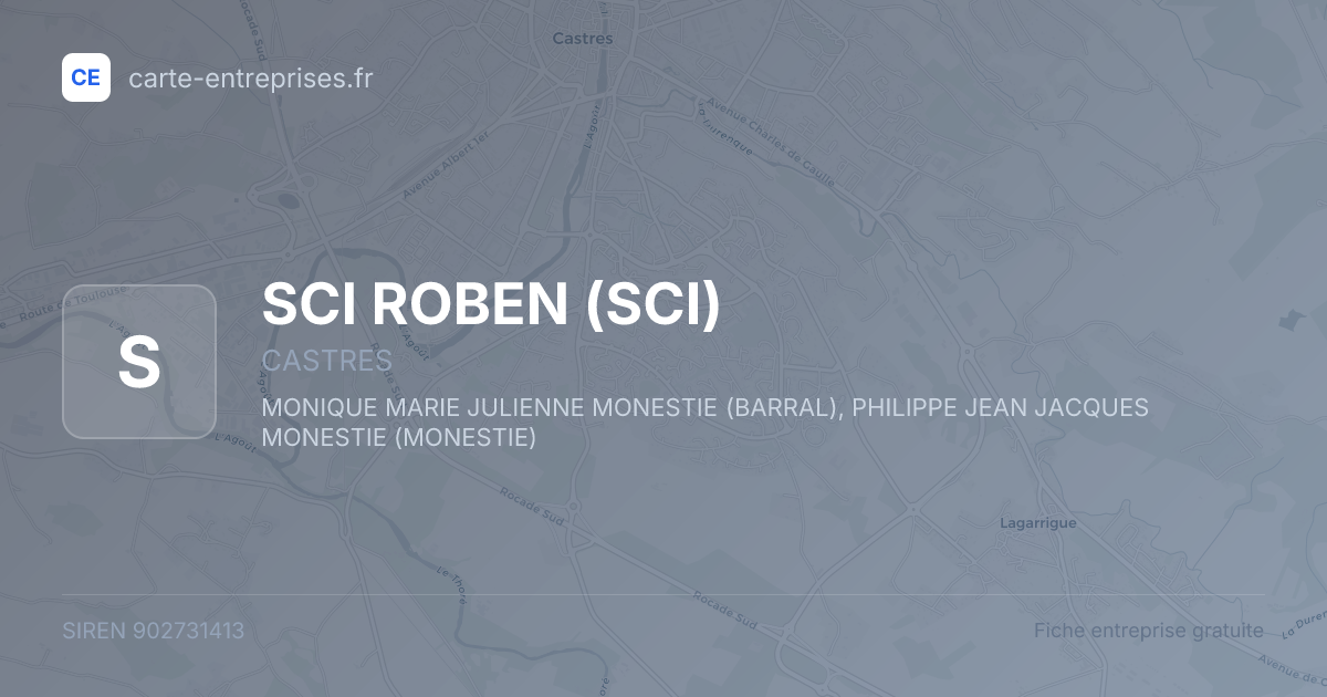 SCI ROBEN (SCI) — 902731413 — fiche entreprise