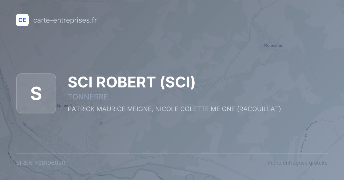 SCI ROBERT (SCI) — 498106020 — fiche entreprise