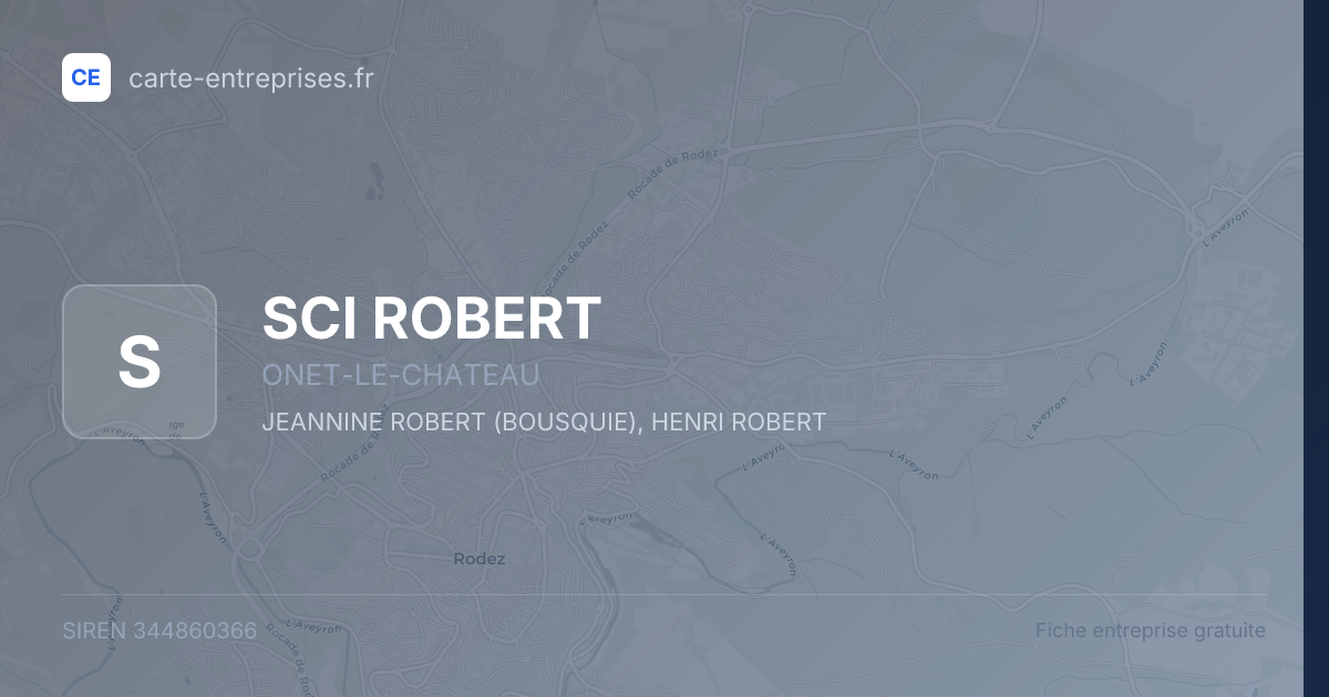 SCI ROBERT — 344860366 — fiche entreprise