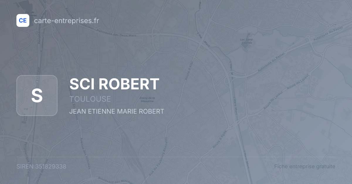 SCI ROBERT — 351829338 — fiche entreprise