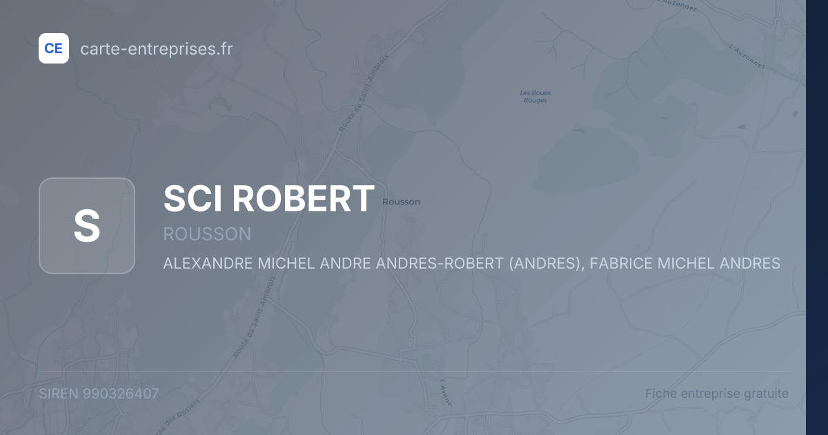 SCI ROBERT — 990326407 — fiche entreprise