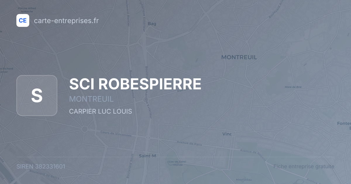 SCI ROBESPIERRE — 382331601 — fiche entreprise