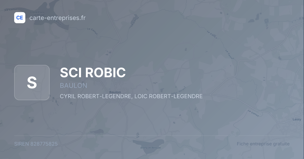 SCI ROBIC — 828775825 — fiche entreprise