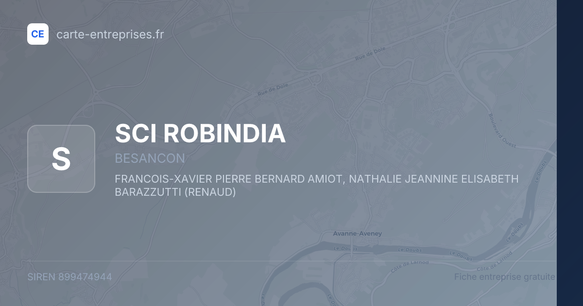 SCI ROBINDIA — 899474944 — fiche entreprise