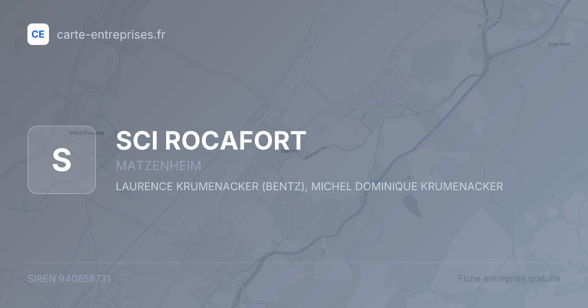 SCI ROCAFORT — 940858731 — fiche entreprise