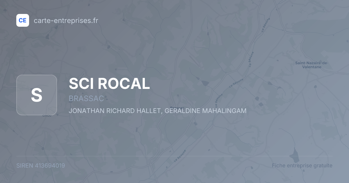 SCI ROCAL — 413694019 — fiche entreprise