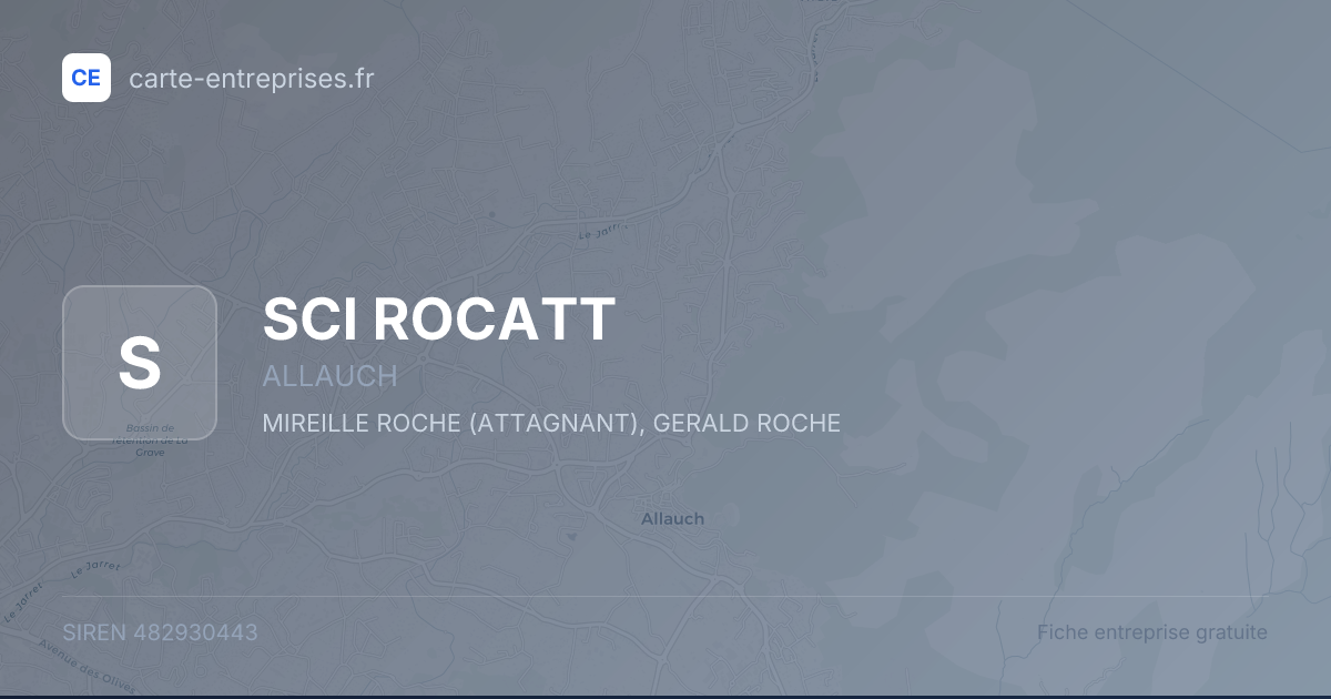 SCI ROCATT — 482930443 — fiche entreprise