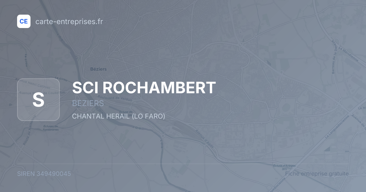 SCI ROCHAMBERT — 349490045 — fiche entreprise