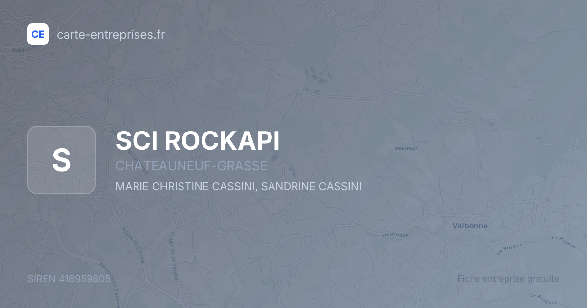 SCI ROCKAPI — 418959805 — fiche entreprise