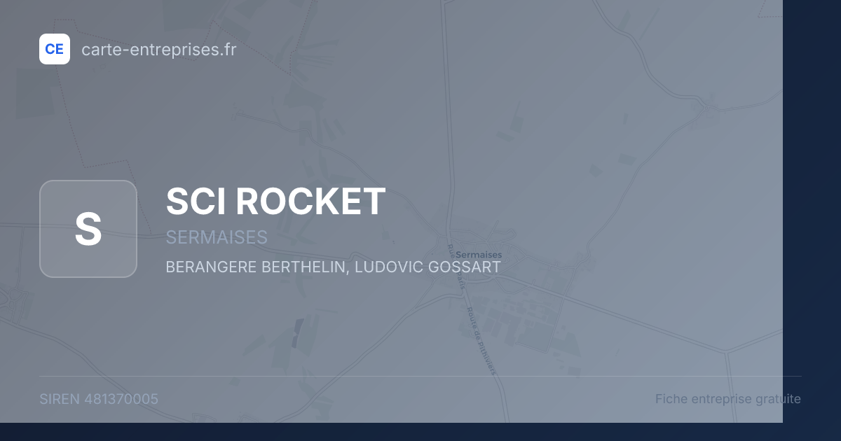 SCI ROCKET — 481370005 — fiche entreprise