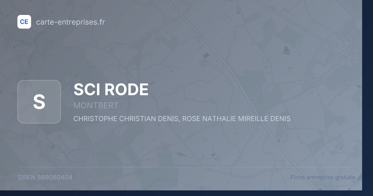 SCI RODE — 889080404 — fiche entreprise