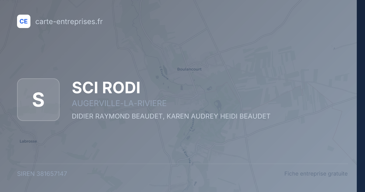 SCI RODI — 381657147 — fiche entreprise