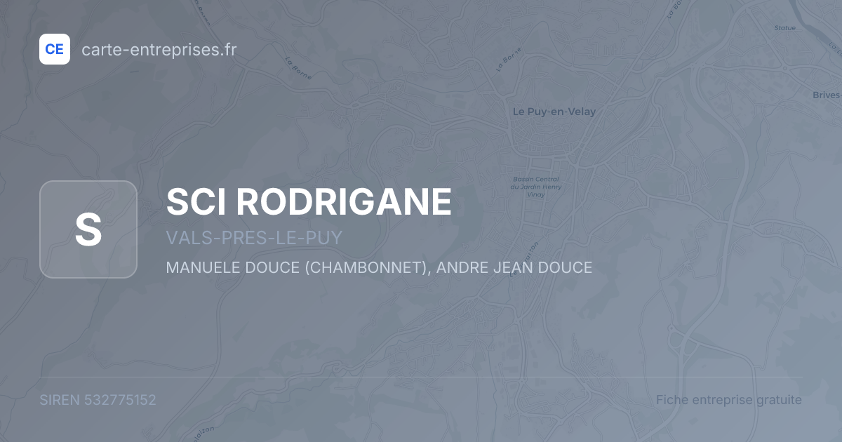 SCI RODRIGANE — 532775152 — fiche entreprise