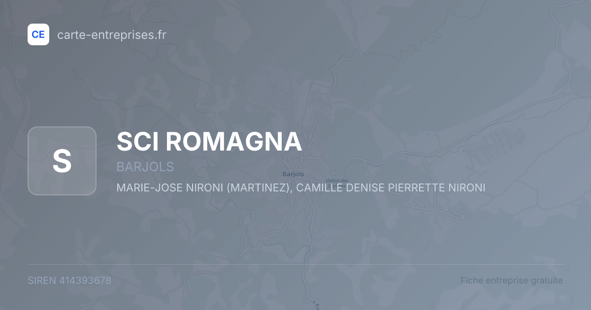 SCI ROMAGNA — 414393678 — fiche entreprise