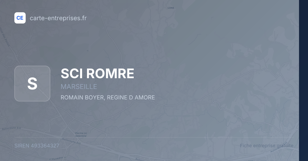 SCI ROMRE — 493364327 — fiche entreprise
