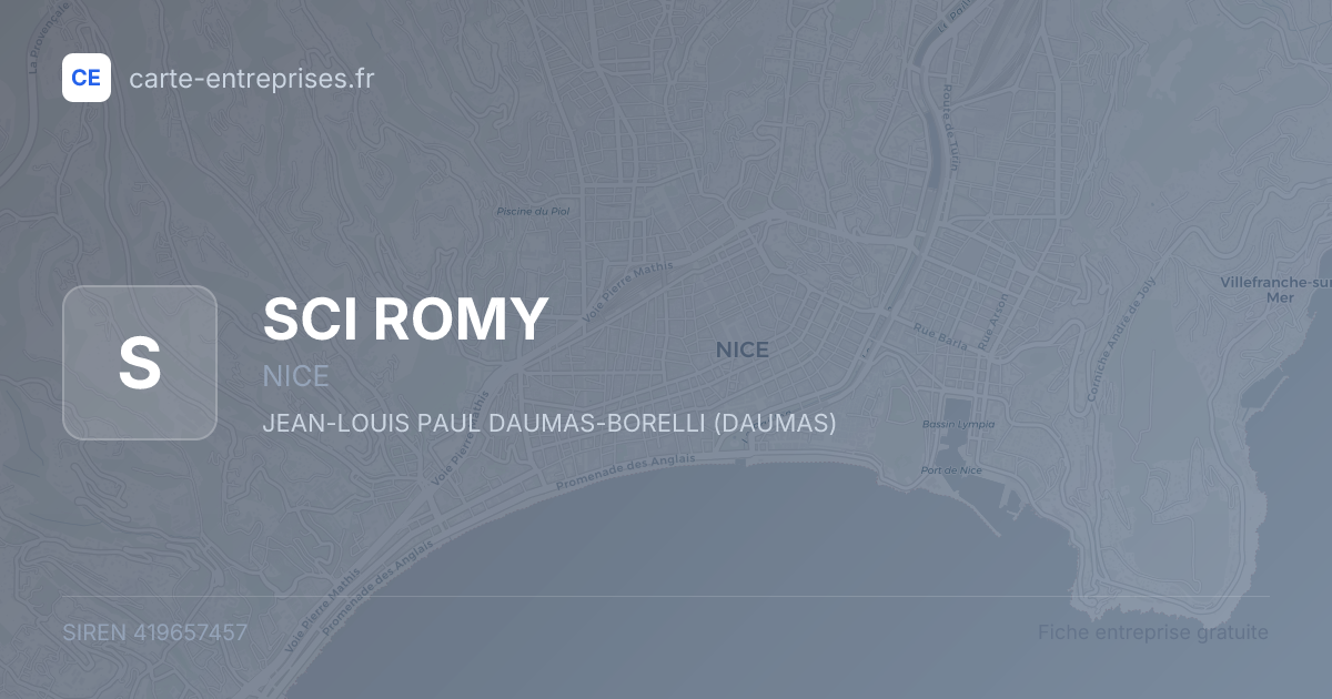 SCI ROMY — 419657457 — fiche entreprise