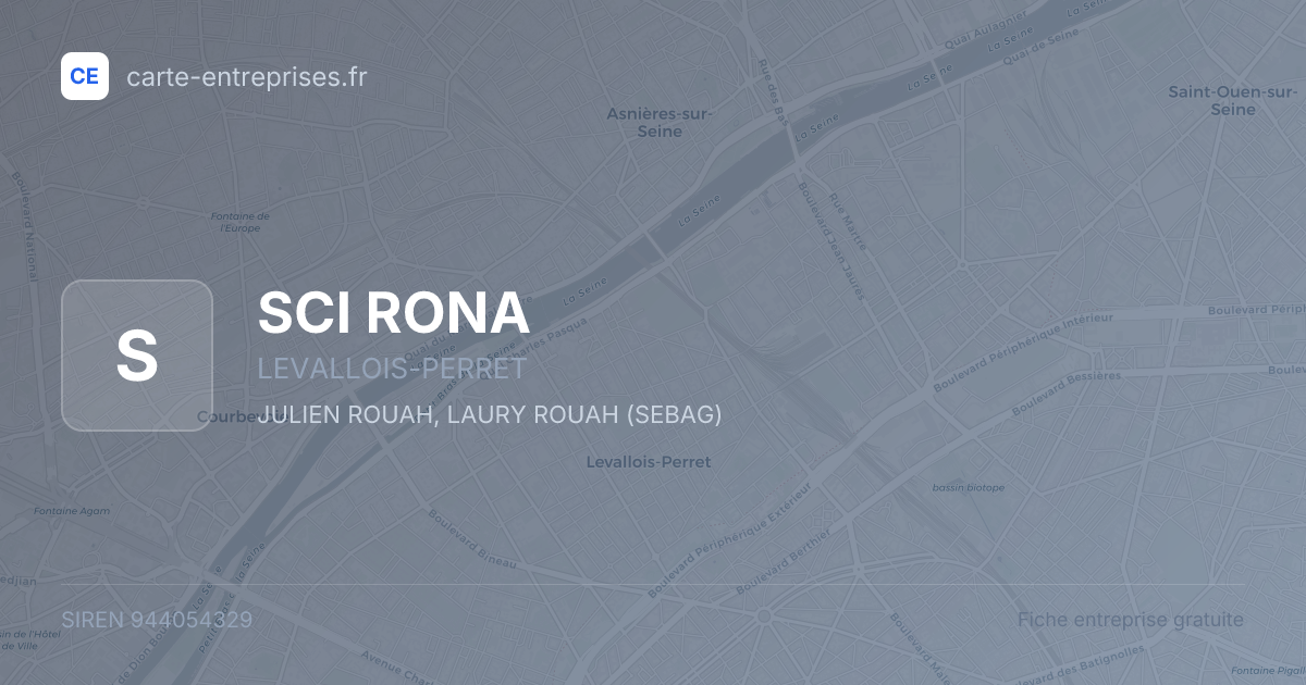 SCI RONA — 944054329 — fiche entreprise