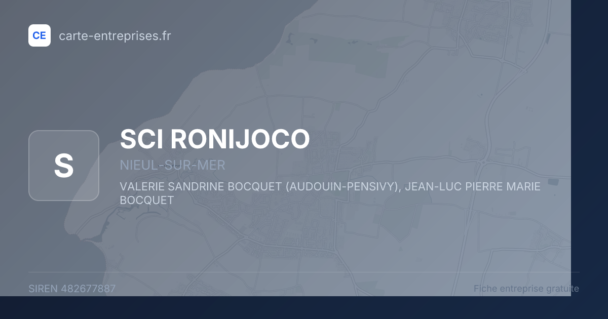SCI RONIJOCO — 482677887 — fiche entreprise