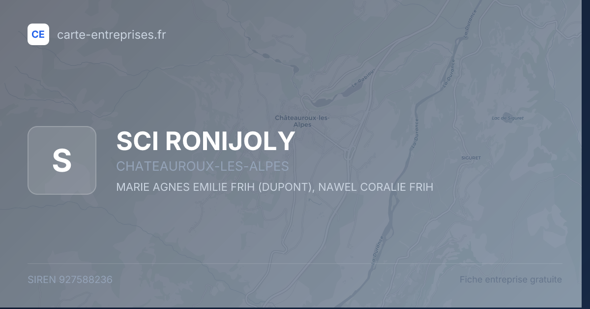 SCI RONIJOLY — 927588236 — fiche entreprise
