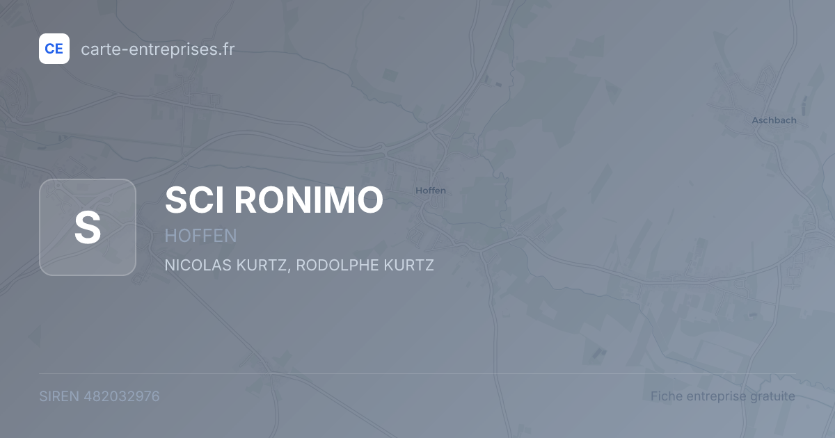 SCI RONIMO — 482032976 — fiche entreprise