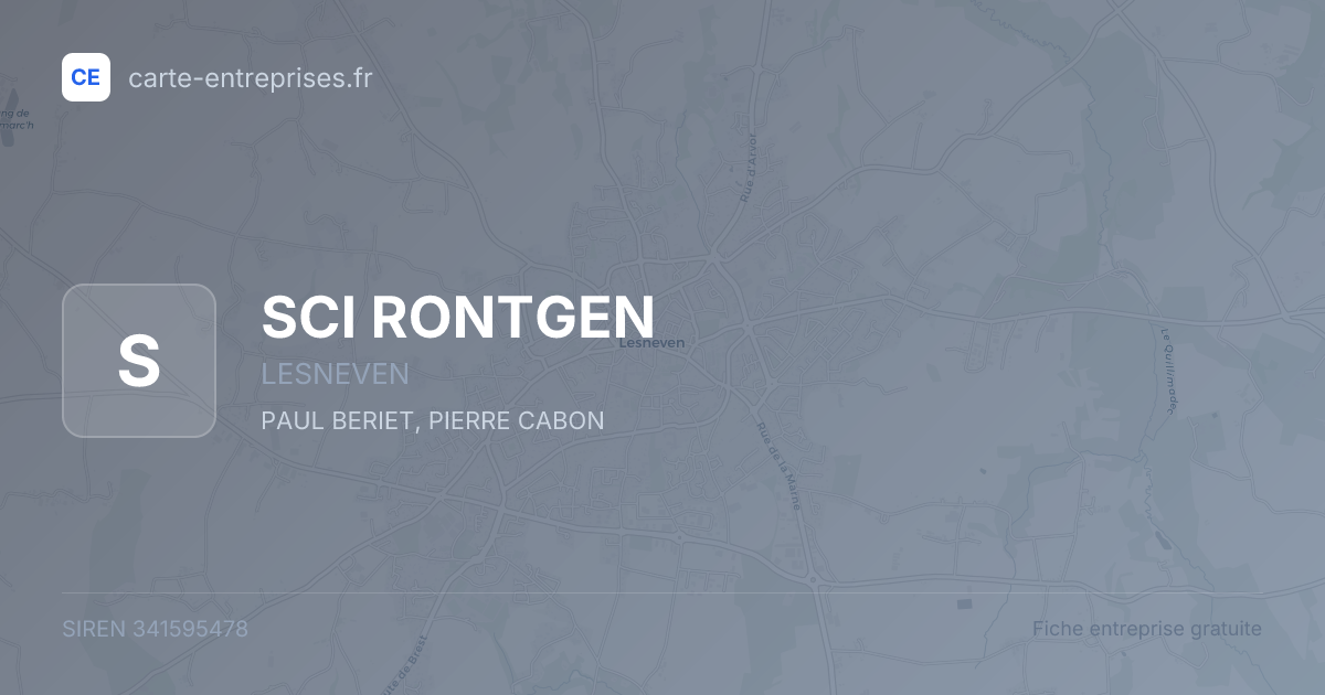 SCI RONTGEN — 341595478 — fiche entreprise