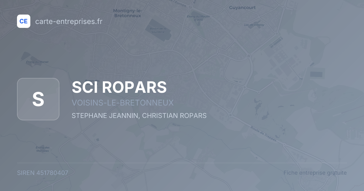 SCI ROPARS — 451780407 — fiche entreprise