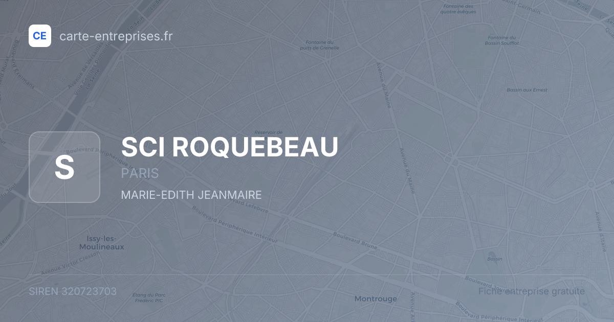 SCI ROQUEBEAU — 320723703 — fiche entreprise