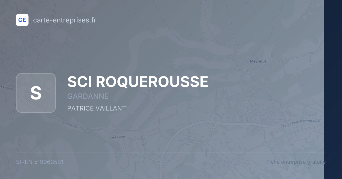 SCI ROQUEROUSSE — 519063531 — fiche entreprise
