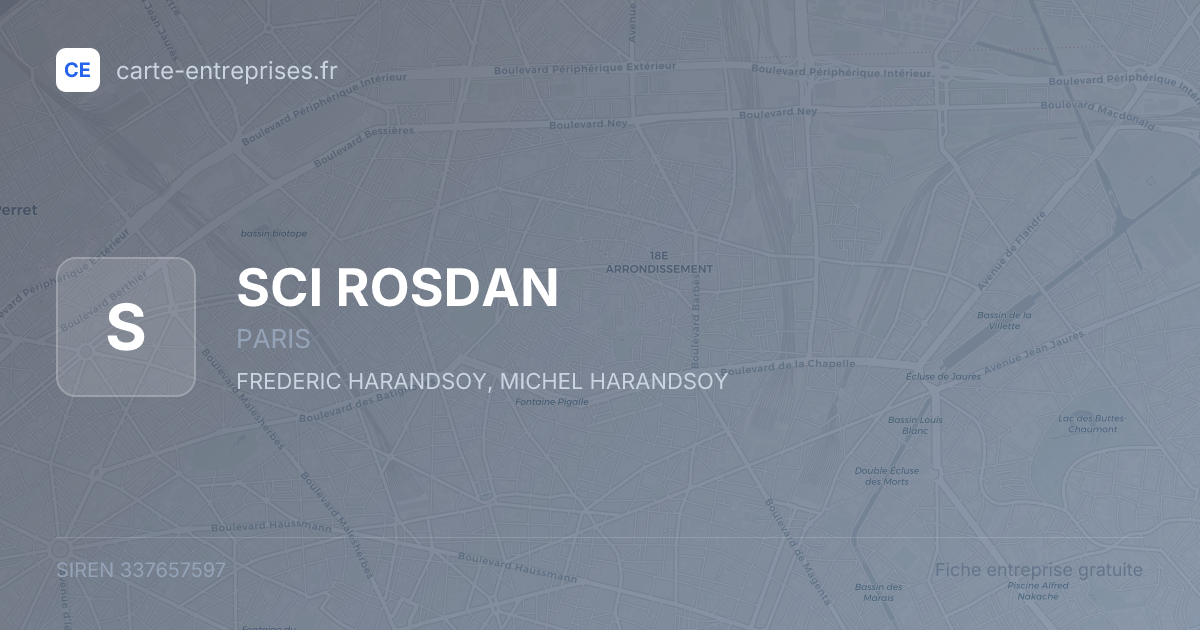 SCI ROSDAN — 337657597 — fiche entreprise