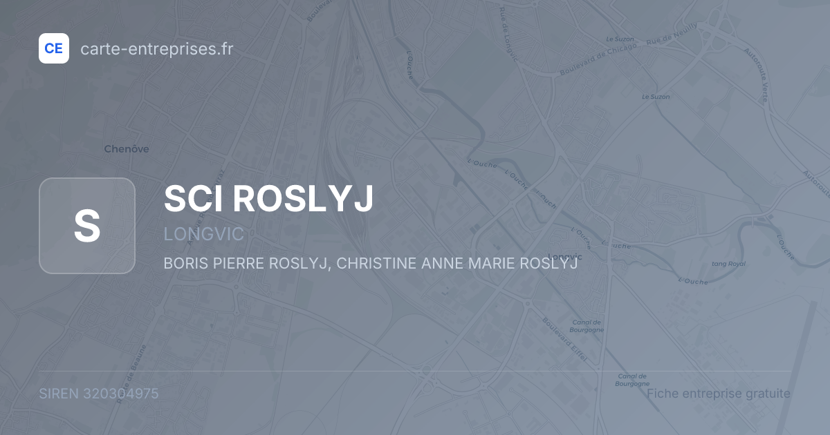 SCI ROSLYJ — 320304975 — fiche entreprise