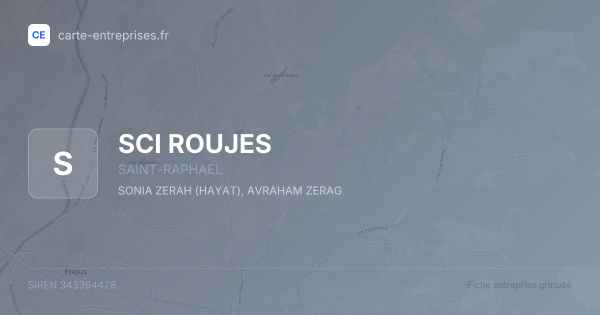SCI ROUJES — 343364428 — fiche entreprise