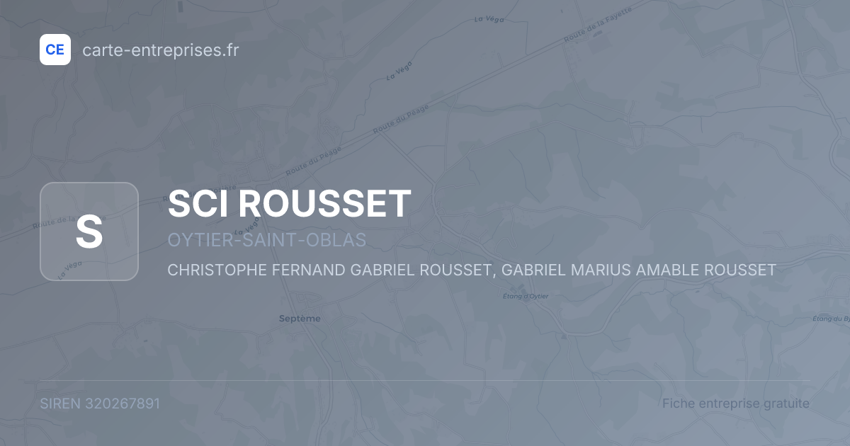 SCI ROUSSET — 320267891 — fiche entreprise