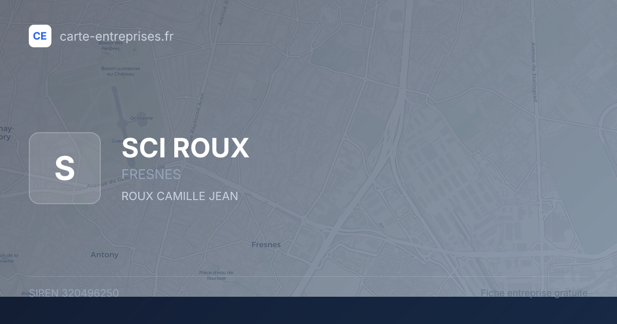 SCI ROUX — 320496250 — fiche entreprise