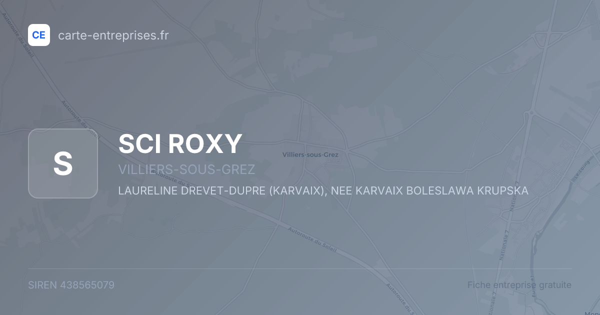 SCI ROXY — 438565079 — fiche entreprise