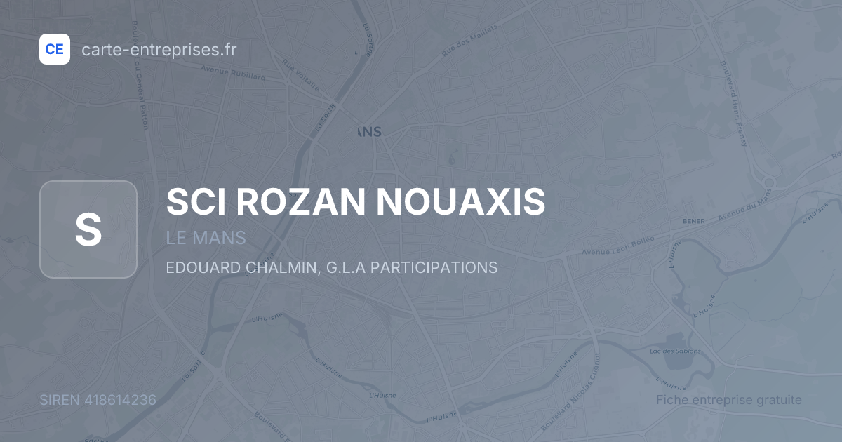 SCI ROZAN NOUAXIS — 418614236 — fiche entreprise