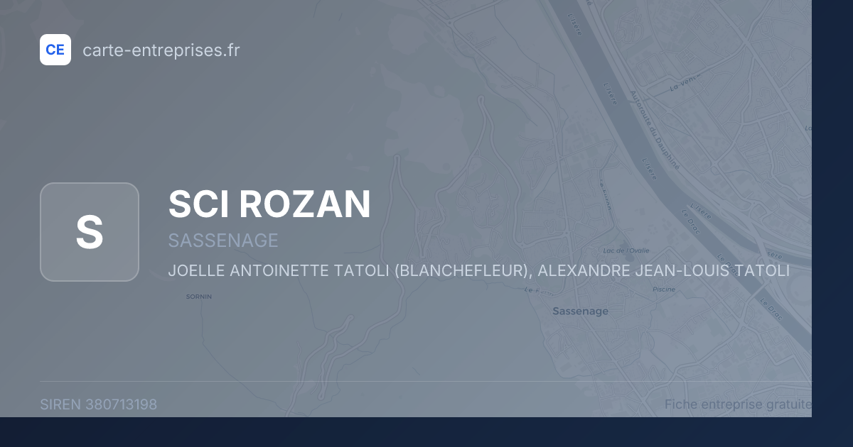 SCI ROZAN — 380713198 — fiche entreprise