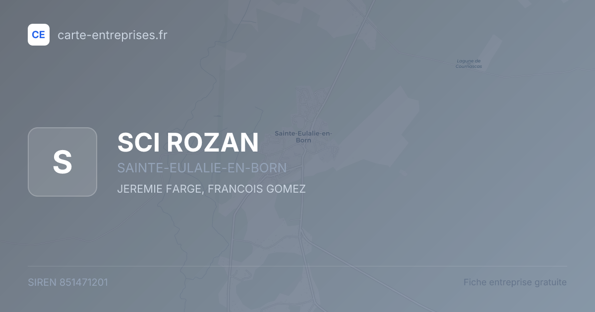 SCI ROZAN — 851471201 — fiche entreprise